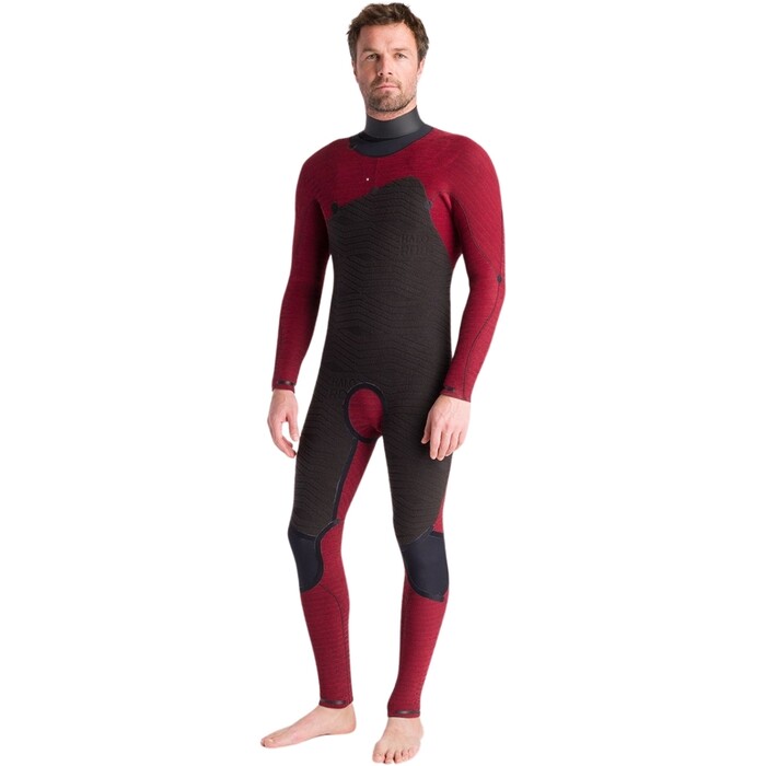 2024 C-Skins Mens NuWave Wired 4/3mm Chest Zip Wetsuit C-NWI43MCZ - Meteor / Rust x / White